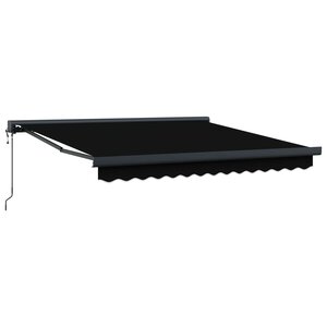 vidaXL Auvent rétractable Noir 300 x 250 x 165 cm Tissu et Métal