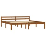 vidaXL Cadre de lit Marron miel Bois de pin massif 160x200 cm