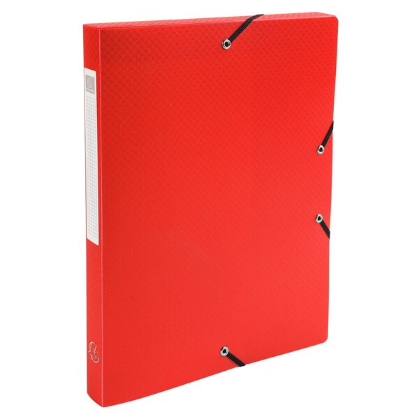 Boite De Classement Exabox Dos 25mm Polypropylène 7/10e Opak - A4 - Rouge - X 8 - Exacompta