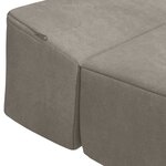 vidaXL Canapé-lit pliable Gris clair 200 x 70 x 15 cm Velours
