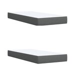 vidaXL Sommier à lattes de lit avec matelas Noir 200x200 cm Tissu