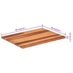 vidaXL Dessus de table bois massif d'acacia 25-27 mm 60x80 cm