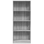vidaXL Bibliothèque sonoma gris 60x24x143 cm bois d'ingénierie