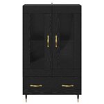 vidaXL Haut Armoire Chêne noir 69 5 x 31 x 115 cm Bois d'ingénierie