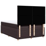 vidaXL Sommier à lattes de lit avec matelas Marron foncé 140x190 cm