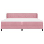 vidaXL Lit à ressorts avec matelas Rose 200 x 200 cm Velours