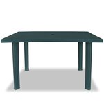 vidaXL Table de jardin Vert 126 x 76 x 72 cm Plastique
