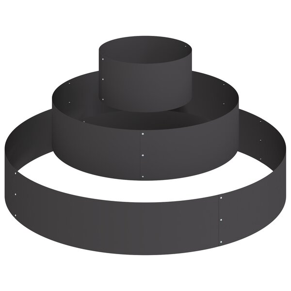 vidaXL Pot en Métal Acier/Noir Acier Grand Décorations Pot en Métal