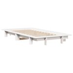 vidaXL Cadre de lit sans matelas blanc 100x200 cm bois de pin massif