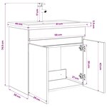 vidaXL Meuble de salle de bain avec robinet Bois ancien