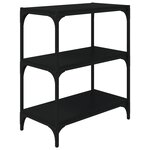 vidaXL Bibliothèque Noir 60x33x70 5 cm Bois d'ingénierie et acier