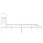vidaXL Cadre de lit métal sans matelas et tête de lit blanc 183x203 cm