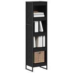 vidaXL Bibliothèque Chêne noir 80 x 30 x 155 cm Bois d'ingénierie