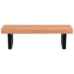 vidaXL Étagère de vasque murale acier et bois massif de hêtre