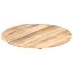 vidaXL Dessus de table Bois de manguier solide Rond 15-16 mm 80 cm