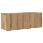 vidaXL Ensemble de meuble TV mural 4 pièces en chêne  bois composite