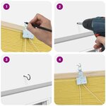 vidaXL Stores et Occultants Autre Jaune Bambou