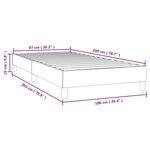 vidaXL Cadre de lit Bleu foncé 100x200 cm Velours