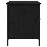 Meuble TV vidaXL Noir Chêne 100x40x50 cm Bois d'ingénierie et Acier