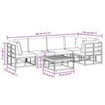 vidaXL Ensemble de canapé de jardin avec coussin 6 Pièces Noir Aluminium