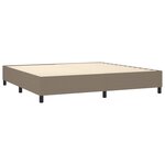 vidaXL Sommier à lattes de lit avec matelas Taupe 200x200 cm Tissu