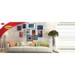 Accroche tableau adhésif taille l 1,8 kg 1 crochet + 2 bandes blanc command