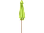 Parasol jardin droit alu finition bois "luz" - rond - ø 3m - vert