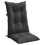 vidaXL Coussins de chaise à dossier haut lot de 4 anthracite mélangé