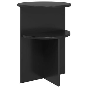 vidaXL Table d'appoint Chêne noir Ø 39 5 x 55 cm Bois d'ingénierie