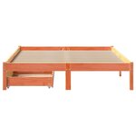 vidaXL Cadre de lit sans matelas cire marron 150x200cm bois pin massif