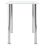 vidaXL Table à manger Transparent 120x60x75 cm Verre trempé