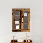 Armoire murale vidaXL avec portes en verre bois ancien 69 5x34x90 cm