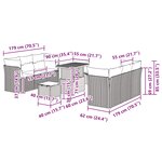 vidaXL Ensemble de canapé de jardin avec coussin 9 Pièces Noir polyrotin