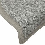 vidaXL Tapis d'escalier 30 pièces 56 x 17 x 3 cm Gris clair Demi-rond