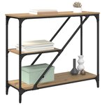 vidaXL Table console Chêne artisanal 88 5 x 30 x 75 cm