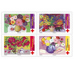 Carnet 10 timbres - La Croix Rouge Française - Offrez ces fleurs - Lettre verte