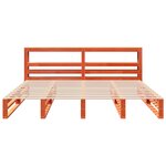 vidaXL Cadre de lit sans matelas cire marron 200x200cm bois pin massif