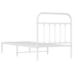vidaXL Cadre de lit métal avec tête de lit blanc 90x190 cm