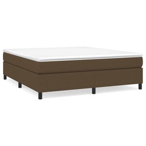 vidaXL Cadre de lit sans matelas marron foncé 160x200 cm tissu