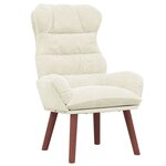 vidaXL Fauteuil Relaxant crème en velours