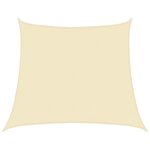 vidaXL Voile d'ombrage 160 g/m² Crème 4/5x4 m PEHD
