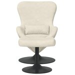 vidaXL Chaise Œuf avec Pouf Crème Velours
