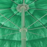 vidaXL Parasol de plage Hawaii vert 300 cm