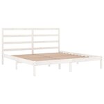 vidaXL Cadre de lit Blanc Bois de pin massif 200x200 cm