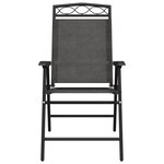 vidaXL Chaises de jardin pliables lot de 2 en acier et textilène