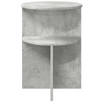 vidaXL Table d'appoint Gris béton Ø 39 5 x 55 cm Bois d'ingénierie