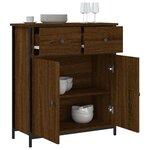vidaXL Buffet chêne marron 70x30x80 cm bois d'ingénierie