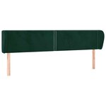 vidaXL Tête de lit avec oreilles Vert foncé 163x23x78/88 cm Velours