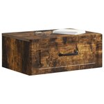 vidaXL Cabinet de chevet mural Chêne fumé 49 x 34 5 x 20 cm