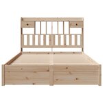 vidaXL Lit bibliothèque sans matelas 160x200 cm bois massif de pin